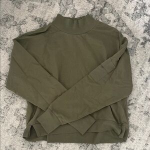 Olive Green High Neck Sweater